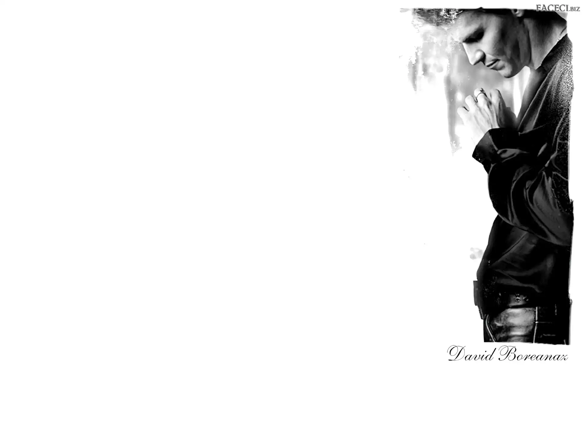 czarny strój, David Boreanaz, profil